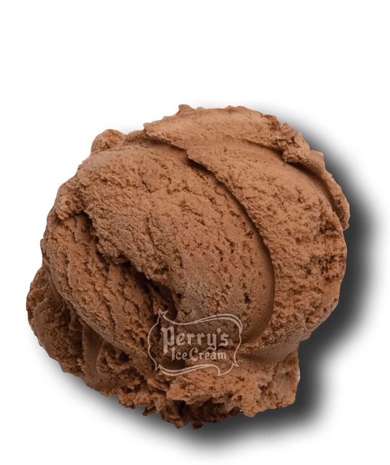 Chocolate scoop of Perry's ice cream