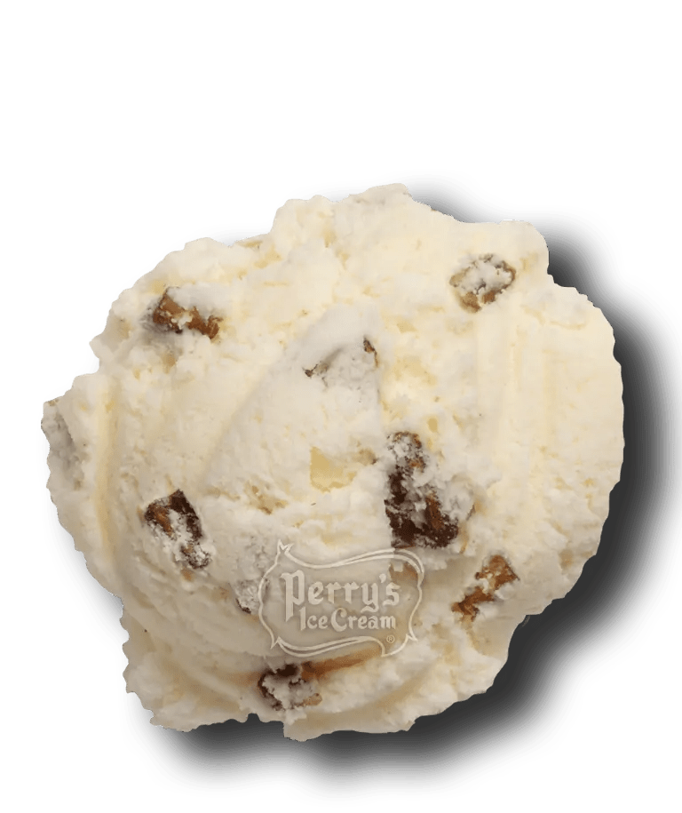 Butter Pecan scoop of Perry's ice cream