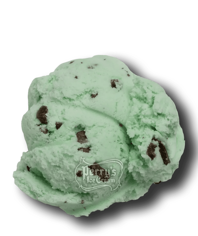 Mint Chip scoop of Perry's ice cream
