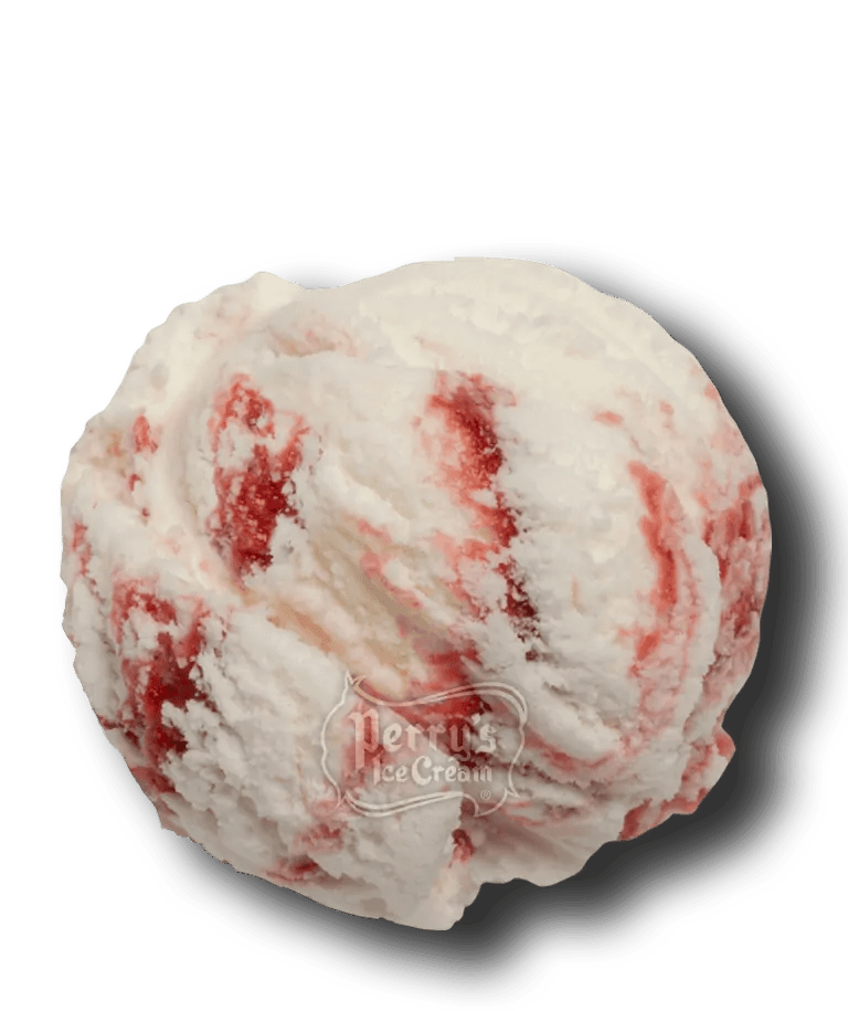 Raspberry Swirl Light No Sugar Added scoop of Perry's ice cream