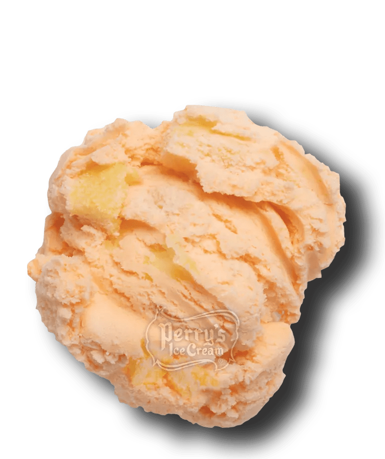 Orange Pineapple scoop of Perry's ice cream
