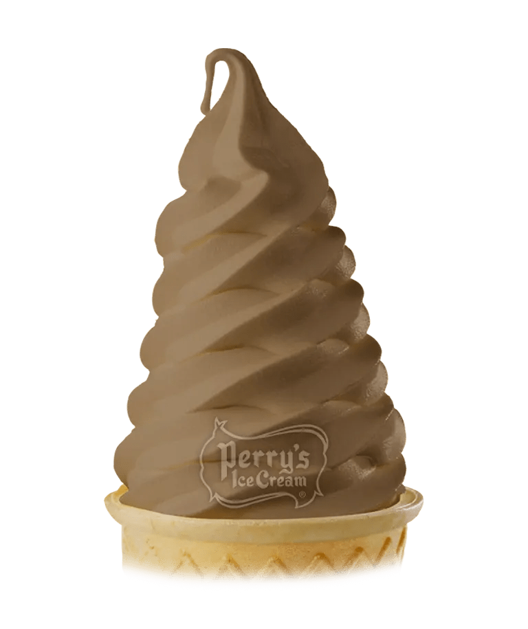 Chocolate Custard scoop of Perry's ice cream