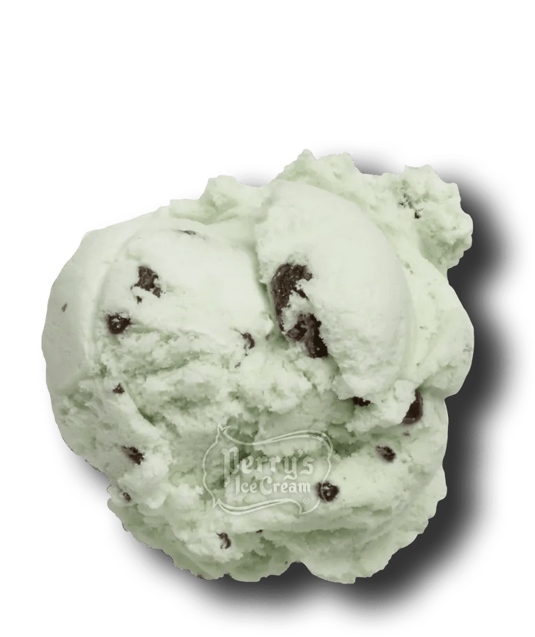 Mint-Ting-A-Ling scoop of Perry's ice cream