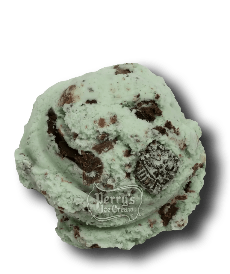 Grasshopper Pie scoop of Perry's ice cream