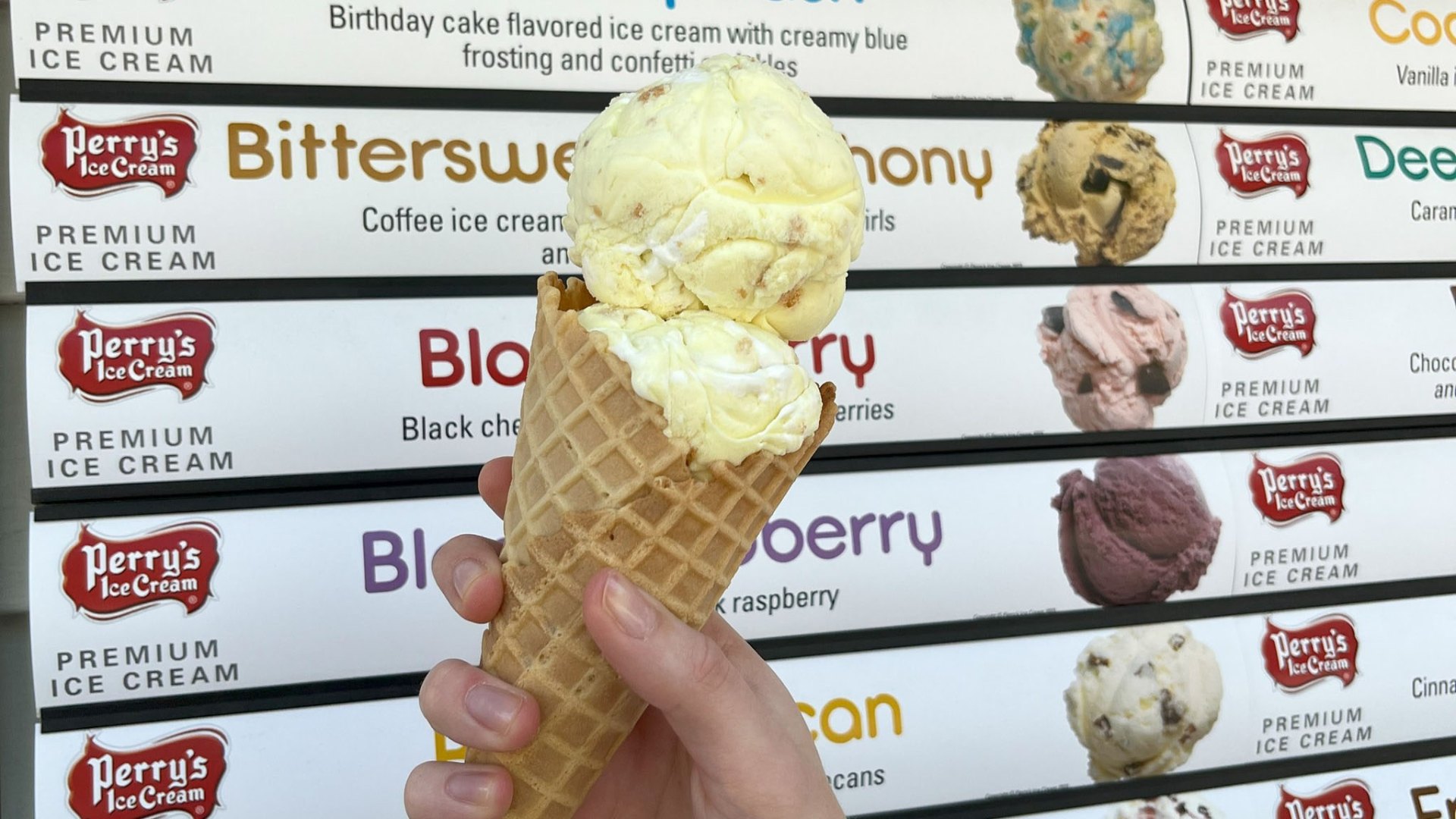 Wall of Perry's ice cream flavors