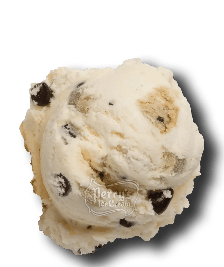 Cookie Dough scoop of Perry's ice cream