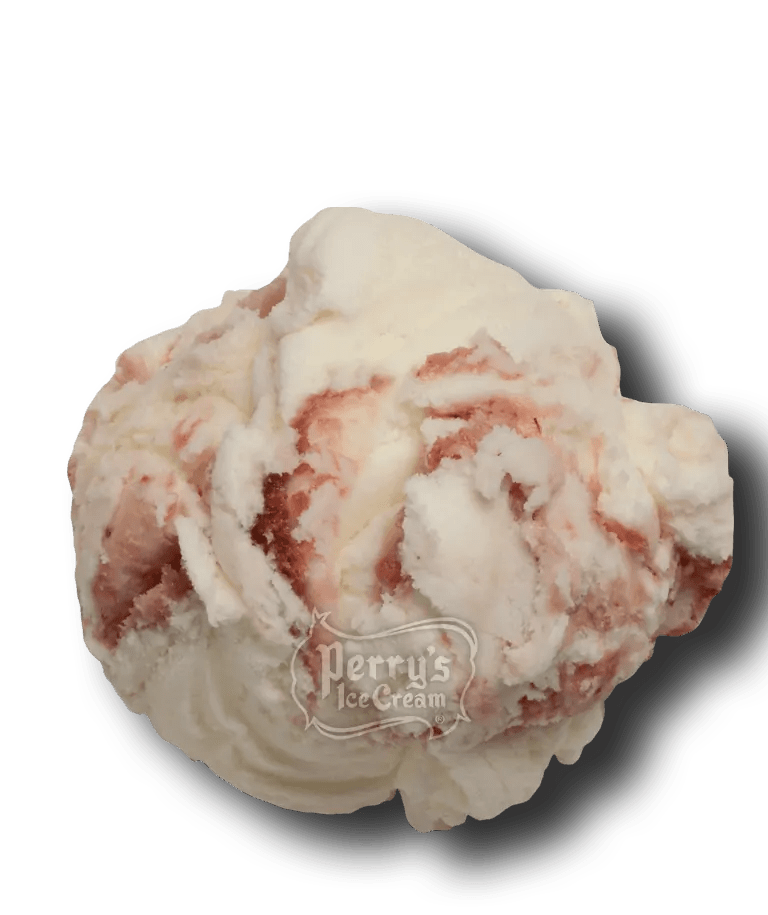 Strawberry Cheesecake scoop of Perry's ice cream